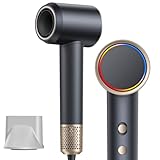 Aidisy Secador de Pelo, 2 Combinaciones de Velocidad 3 Temperatura Gris