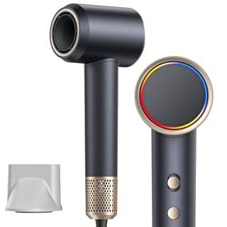 Aidisy Sèche-Cheveux, Puissant Sèche-Cheveux de Voyage,Professionnel 110 000 TR/Min, 1 Concentrateur, 6 Combinaisons Vitesse