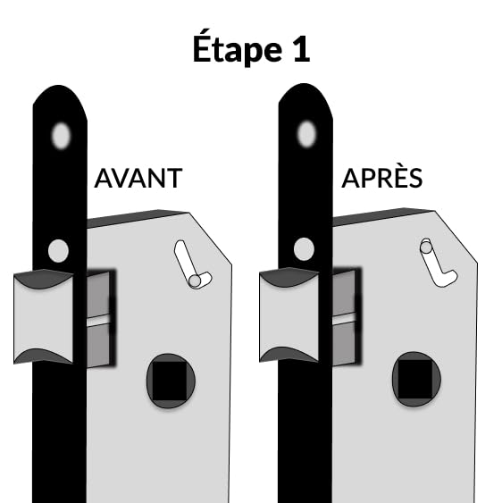 FTH - Serrure Encastrable Haut de Gamme SE 50 - Système de Retournement - Fermeture à Deux Tours - Têtière Nickelée Noir Mat - Coffre Acier - Axe 50 mm - Pour Porte d'Entrée - Noir