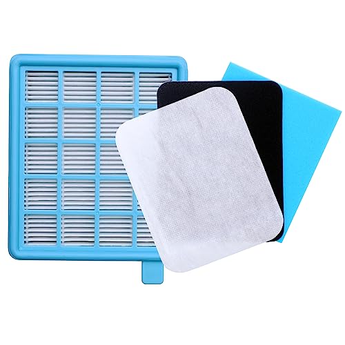 LRFDRESS 4 pcs FC8058 Vacuum Cleaner Filters Replacement for Philips PowerPro Compact/PowerPro Active Filter Replacement for Kit Vacuum Cleaner Accessories (FC8058/01)