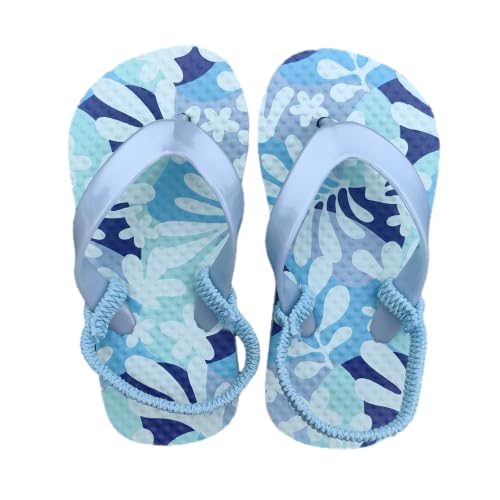 Toddler Thong Flip Flops with Strap Kids Girls Boys Slides for Beach Pool,lansedahua,Toddler Size 5-6