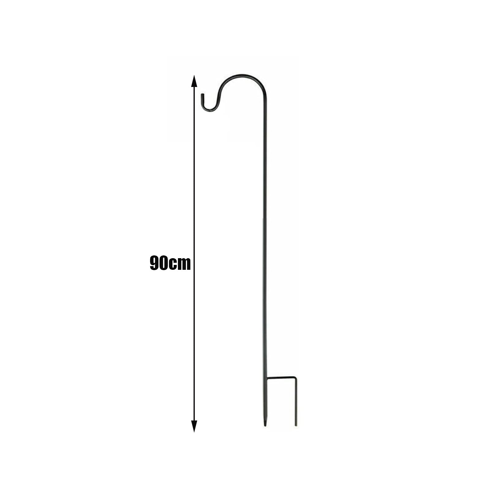 WMLBK Shepherds Crook Hooks, Metal Black Stake Stand Hangers Garden 3 Section Stitching Hooks Bird Feeder Poles for Garden Plant Lights Weddings Flower Ball Plant Baskets Lantern (90cm) - Image 2