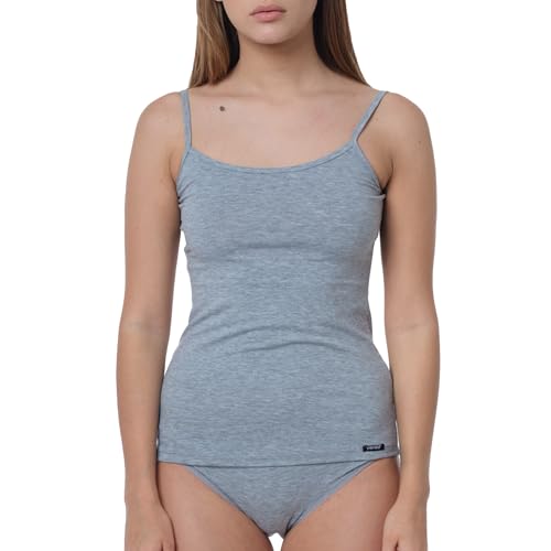 Colección de ropa interior moderna para mujer, de espagueti, Camisa Espaguetis - Gris, L