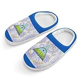 peiyeety Hausschuhe mit Paisley-Muster und nicaraguanischer Flagge, rutschfest, für drinnen und draußen