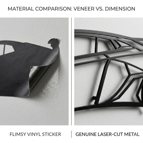 Image of Herrlich Homes lamborginii Car Metal Wall Art | Metal | Easy to Hang | Car lover Gift | Classic Silhouette Metal Wall Decor | 100 cm