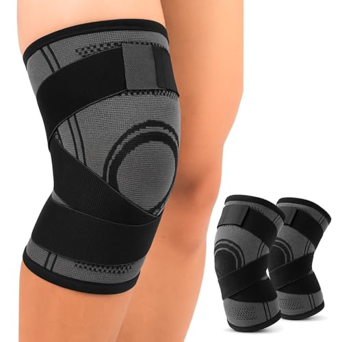 Kit Par 02 Manga de Joelho de Alta Compressão