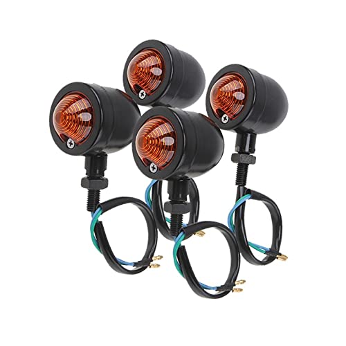 Clignotants moto universels noirs lot de 4 pièces pour signalisation de rechange