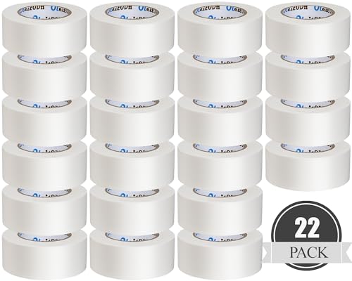 22 Pack White Duct Tape Bulk - 660 Yards x 2 Inch Heavy Duty Tape, Strong No Residue All-Weather...
