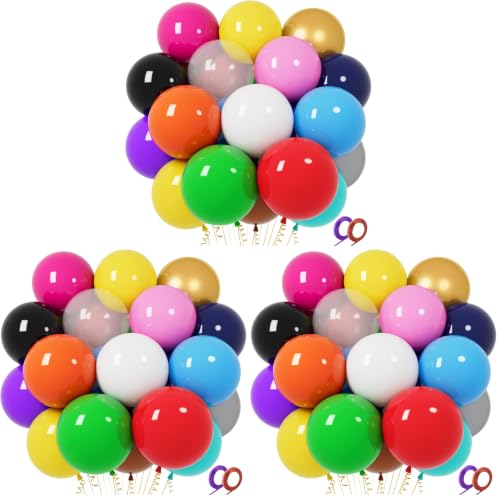 Image of 32Pcs Big Balloons 18 Inch Assorted Colors, Round Large Latex Party Balloons for Birthday Wedding Decorations. (Pack of 3)