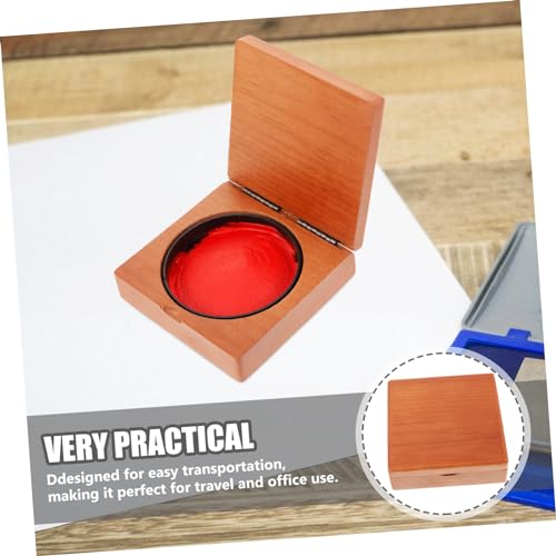 Caja de sello de madera de 3 piezas SHINEOFI para tinta de caligrafía 6