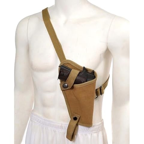 CALYX US M3 Khaki Canvas M1911 .45 Tanker Shoulder Holster for Colt 1911 and Similar Size semi Autos (Khaki) Cover