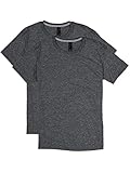 Hanes Men's 2 Pack X-Temp Performance T-Shirt, Charcoal, LARGE