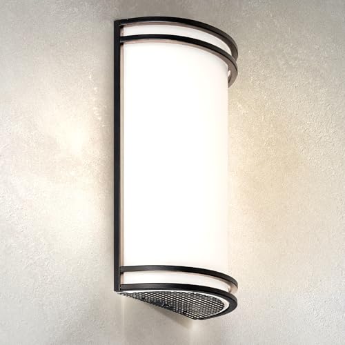Image of ASD Indoor LED Wall Sconce Lights - 14 Inch 20W Black Modern LED Wall Sconces Hardwired - ETL Dimmable 3000K 4000K 5000K Adjustable Sconce Light Fixture for Bedroom, Hallway