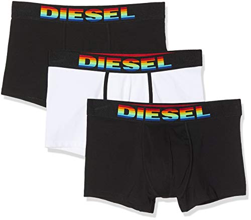 Diesel UMBX-DAMIENTHREEPACK, Calzoncillo para Hombre, Multicolor (Black/Black/Bright White E4877/0qaxr), L, Pack de 3