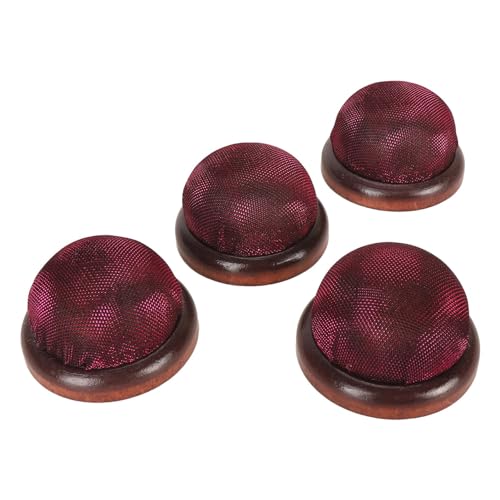 Pin Cushion Sewing Needle Holder, Wooden Base Pin Cushion for DIY Craft Daily Sewing, Organizer Gift with Small Lightweight Design, Portable for on the Go Use