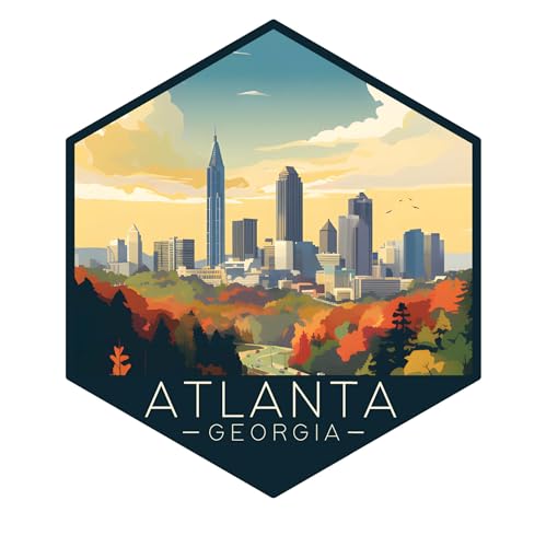 Atlanta Georgia Design A Souvenir Decorative Flat Magnet 2-Inch