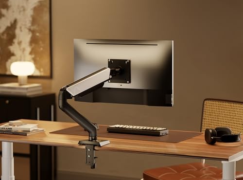 Image of ErgoYou - Premium Spring Adjustable Monitor Arm Stand - VESA Mount - Weight Capacity 2-9 kgs - for Most 17-32 inch Screens - Clamp or Grommet Mount - 360 Degree Rotation