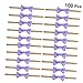 Didiseaon 100PCS Bow Tie Ribbon for Baking Purple Packing Ties for Candy Bags Sealing for Treat Bags for Party and Wedding Decorations