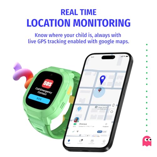 Image of Noise Junior Explorer 2 Delight Gift Box - Smart Watch for Kids with 4G SIM Compatibility, 2-Way Video & Voice Calling, Geofencing, Real-Time Location Monitoring via Google Maps (Happy Meadow)