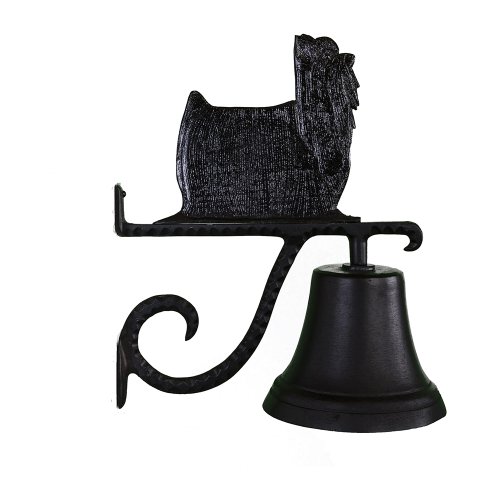 Montague Metal Products Cast Bell with Black Yorkshire Terrier