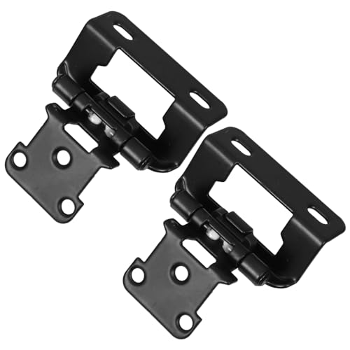 DOITOOL 2pezzi Cerniera Per Mobili Semi-avvolgenti Cerniere Autochiudenti Da Cerniere Per Sportelli Di Mobili in Spazzolato Nere Per Porte Di Cucina Per Porte Arrotondate Da Impiego Gravos
