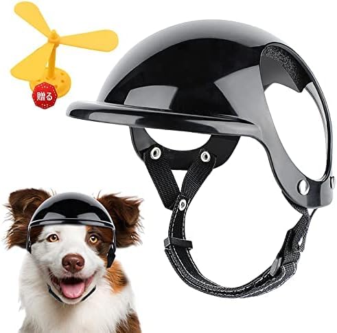 ノーブランド品犬用ヘルメット小型犬ペット用ヘルメットバイク自転車ヘルメット帽子犬用猫用安全帽ペットの衝突防止帽子むき出しの耳犬用ヘルメット調節可能着脱簡単屋外ミニヘルメットハット記念撮影ペットコスプレ小物お出かけ用品ペット用品L, Large (Large