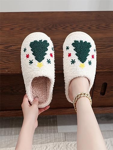 Image of LNERIP Animal Slippers Fruit Slippers Plant Slippers Various Cartoon Patterns Fluffy Soft Memory Foam Retro Indoor Outdoor Home Couple Shoes