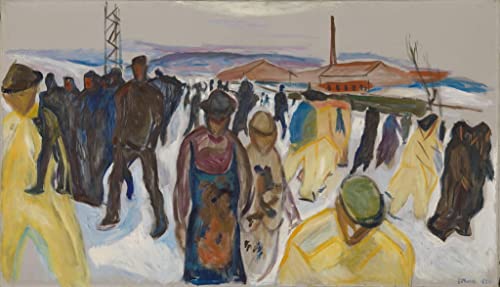 Ouvriers rentrant chez eux Edvard Munch Toile Image Imprimer Déco Salon