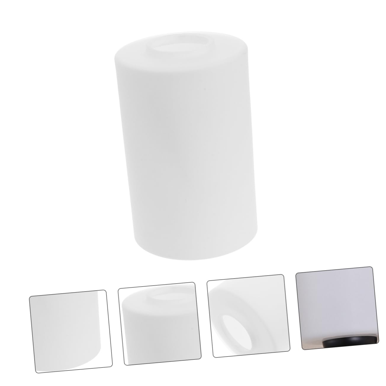 OSALADI Lot De 2 Abat-jours Cylindriques En Verre Laitony Pour Lampadaire Et Applique Murale E27, Surface Lisse, Diffuseur De Lumière Douce, Compatible à Suspendre, Éclairage Intérieur Contemporain