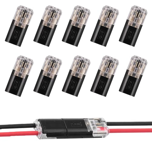 gsgfuis 10 Pièces Connecteurs Électriques Rapides, Connecteurs de Câble Étanches 2 Broches pour...