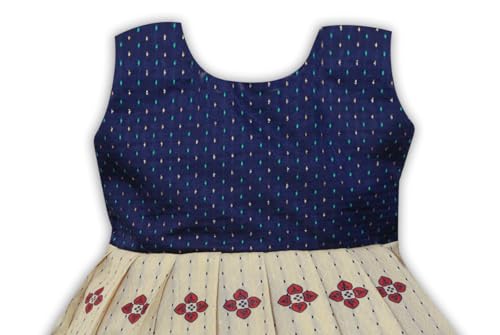 Image of South Indian Traditional Pattu Pavadai Jacquard Silk Frock Dress For Baby Girls