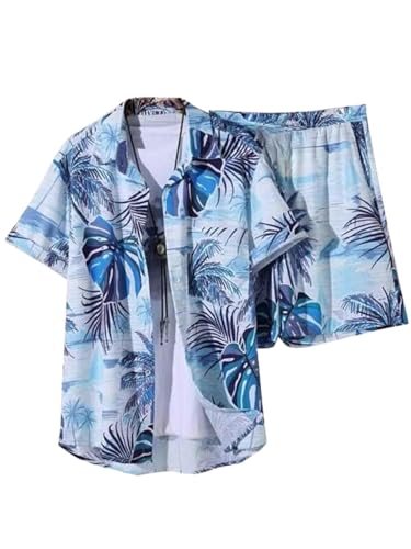 Image of Leriya Fashion Co-ord Set for Men T-Shirt & Shorts Nightwear Set | Summer Loungewear, Beachwear & Night Suit for Daily Comfort, Rayon, Striped