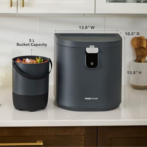Image of FoodCycler Eco 5 Award-Winning Electric Kitchen Composter & Food Waste Recycler| 5L Compact Countertop Compost Machine | 2026 | 2-Year Warranty | Odorless Indoor Waste Solution | Grey