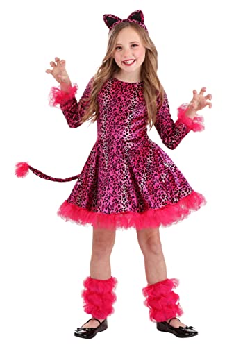 Disfraz de Leopardo Rosa para Niñas con Vestido y Accesorios