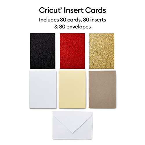 Cricut Insert Cards Glitz & Glam | 12,1 cm x 16,8 cm (Größe R40) | 30-Pack | Zur Verwendung Mit Card Matte