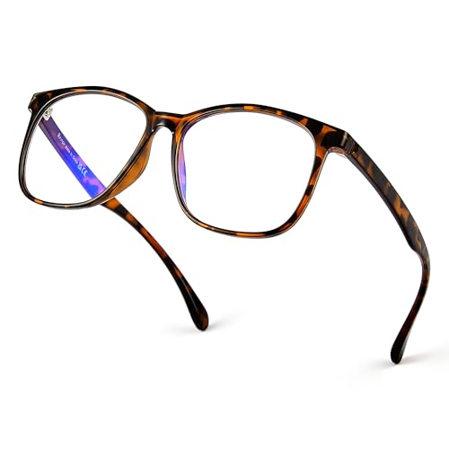 Image of Blue Light Blocking Glasses for Women Men, Square Thick Frame Anti Eyestrain & UV Glare JF6218