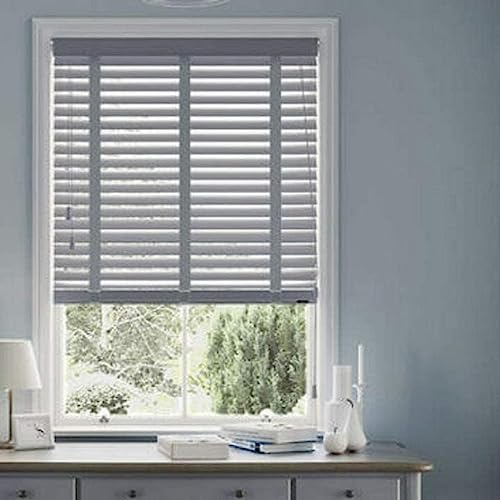 Persianas horizontales de madera maciza con láminas de 50 mm para control opaco 4