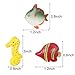 Boao 48 Pcs Plastic Fish Toys Small Tropical Fish Figure Play Set Sea Animals Bath Toys Tropical Party Favors Assorted Ocean Creatures Figures Birthday Learning Educational Party Supplies