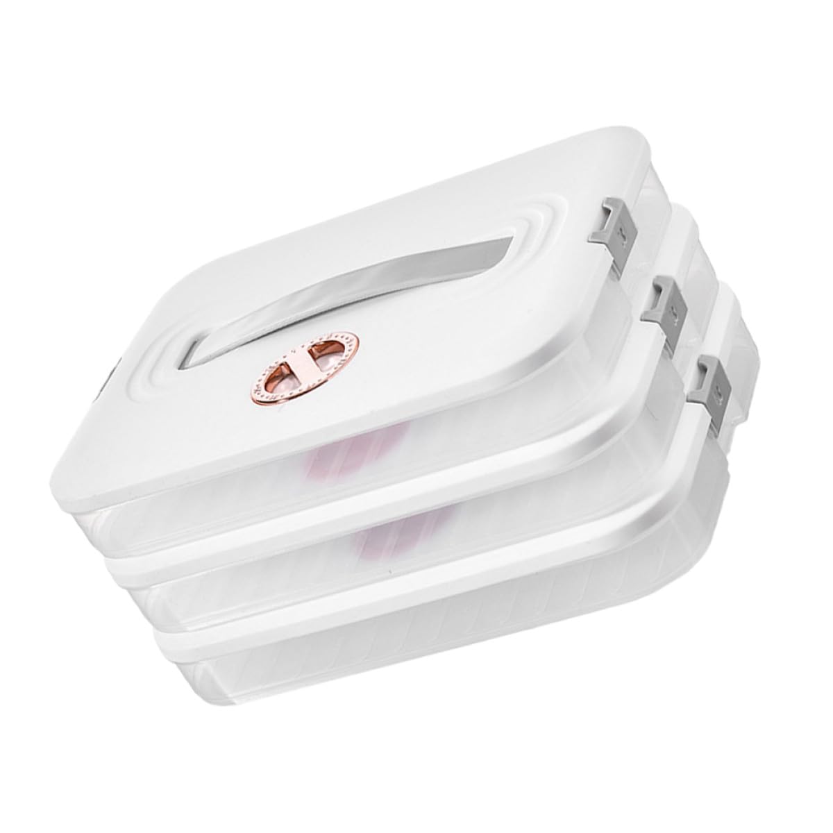 Homoyoyo Caja de Almacenamiento para Congelador de 3 Capas Tapa, Organizador Fácil de Usar para Carne y Mariscos, Material Pp Blanco, Adecuado para Refrigeradores