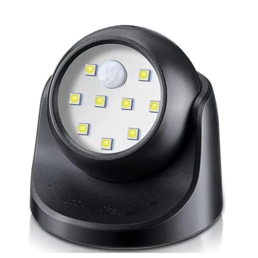 Proxinova Utomhus LED-säkerhetsljus | PIR-rörelsesensor | Ljus extern LED-strålkastare 1000 lumen | Trådlös batteridriven belysning | 360-graders rotation och lutning | Kompakt och enkel passform spotlight
