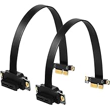 Photect 2 Pack 3.0 Pcie Pci Riser Cable Extension Cable Pcie Riser Pci-Express 36pin 90 Degree with Gold Plated Connector, 20 cm