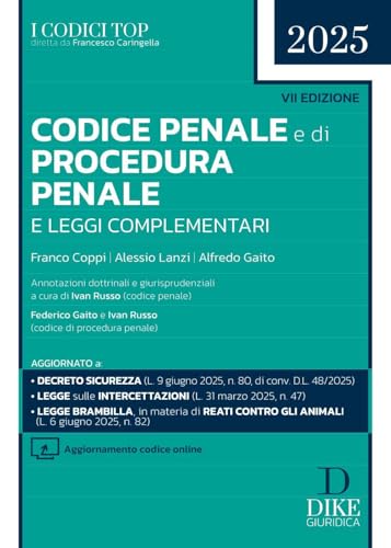  Codice penale e di procedura penale e leggi complementari 2025. Con Aggiornamento codice online