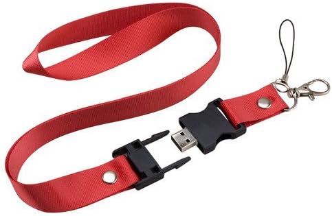 D-CLICK TM 4GB/8GB/16GB/32GB/64GB/Cool USB High Speed Flash Memory Stick Pen Drive Disk (64GB, Red Lanyard)