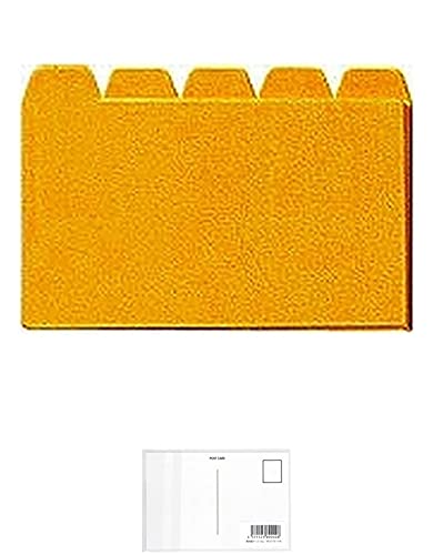 コレクト 名刺分類カード クリーム 横型 5ツ山 K-55-CR 【× 2 パック 】 + 画材屋ドットコム ポストカードA
