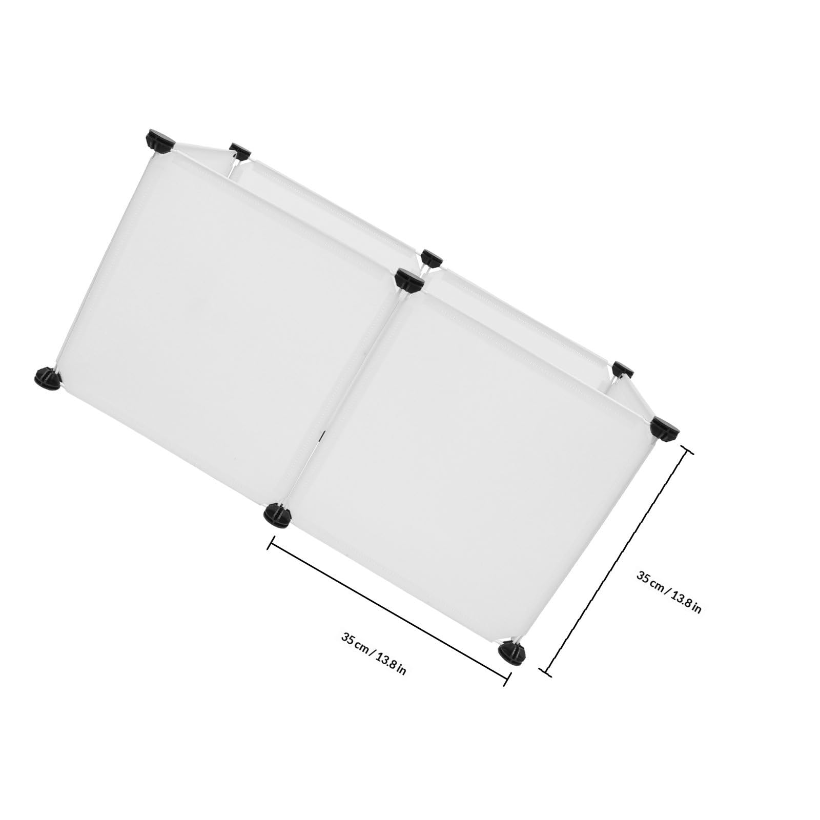 Abaodam Cage pour Petits Animaux en Résine Blanche, Maison pour Hamster et Lapin, Simple Style 6 Panneaux pour Aire de Jeu Extérieure