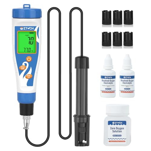 EZTOCH Portable Dissolved Oxygen Meter for Pond, Digital Dissolved Oxygen Test Kit for Fish Tank, Do...