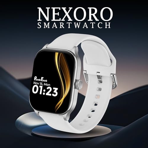 Image of PunnkFunnk Nexoro 2.01 inch Smartwatch for Men & Women Bluetooth Call, Heart Rate, SpO2, Sleep & 100+ Sports Modes, IP68 Waterproof, Compatible with Android & iPhone(Grey)