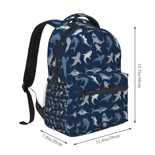 Shark Backpack Funny Laptop Backpacks Travel Hiking Camping Beach Bag Cute Bag Casual Daypack Backpack2