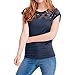 Produktbild ONLY NOS Damen T-Shirt onlNICOLE S/S Mix TOP NOOS, Blau (Night Sky), 40 (Herstellergröße: L)