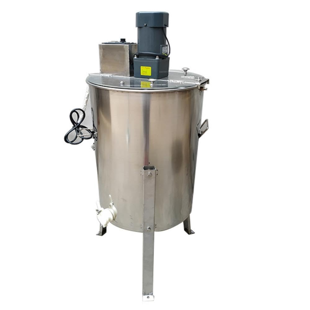 Extractor de miel eléctrico de acero inoxidable, 4 marcos, extractor de miel, extractor de nido de abeja eléctrico Apicultura AC 220V 140W